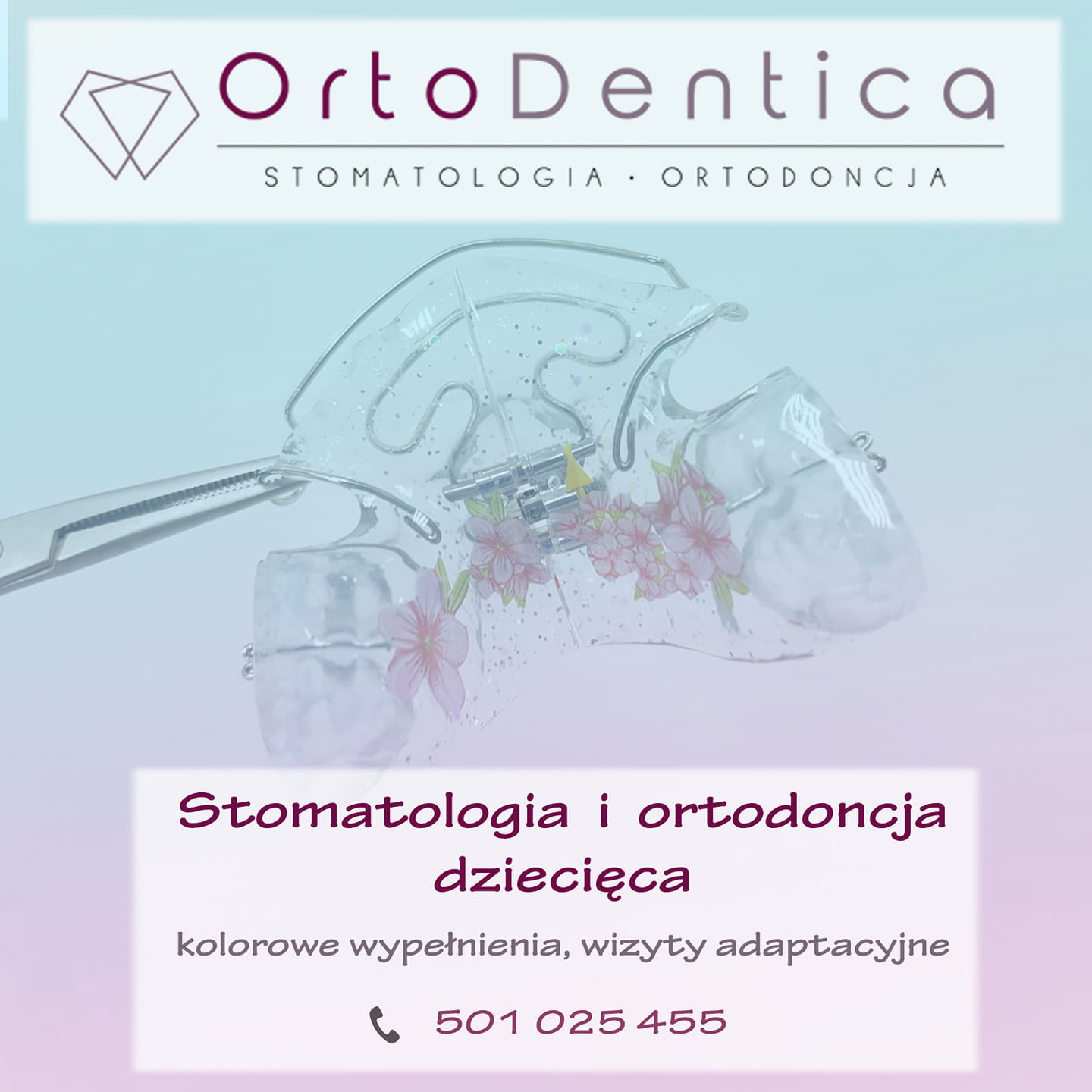 Recepcja kliniki OrtoDentica w Pabianicach